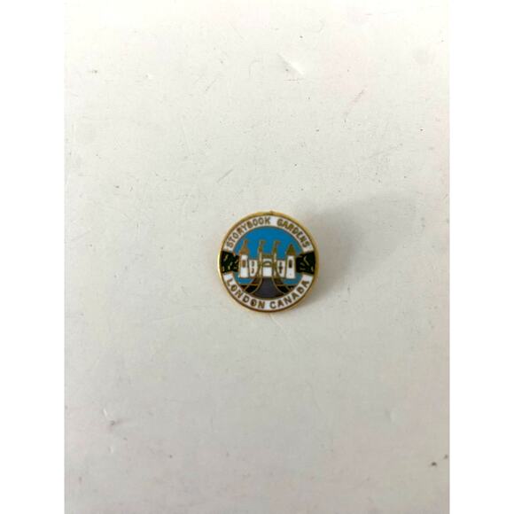 storybook Gardens pin, gold tone - Picture 1 of 3
